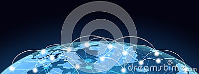 Global communications system, Network connection â€“ for stock Stock Photo